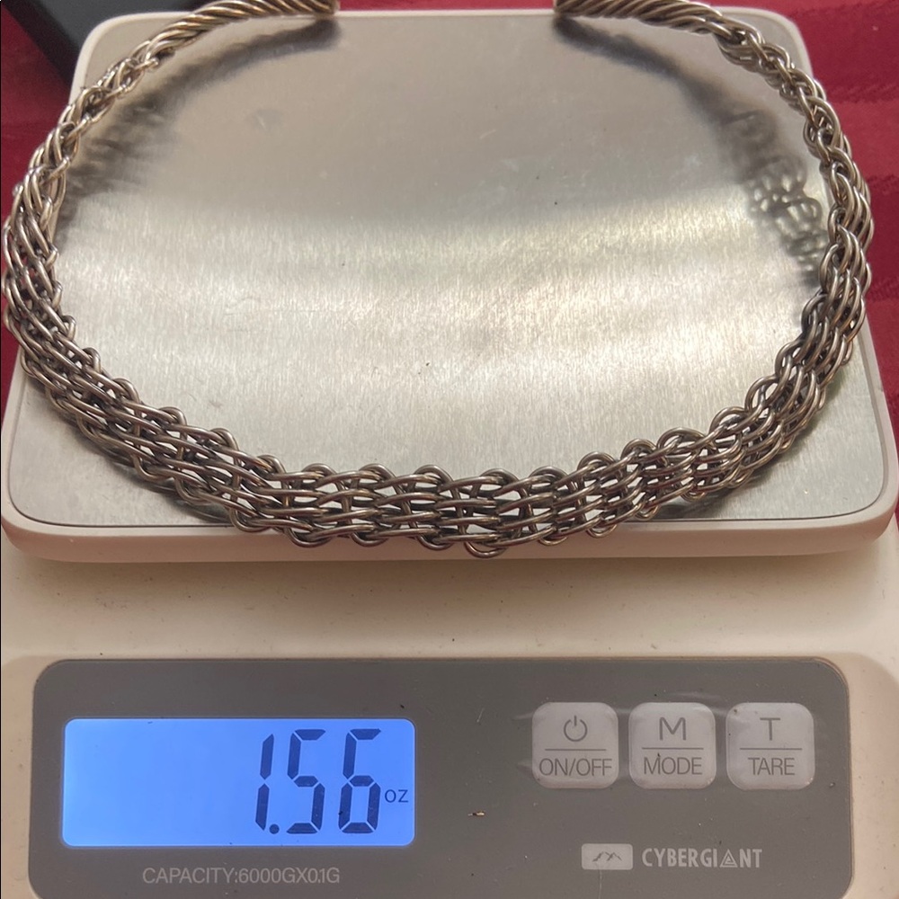 Vintage Silver Tone Byzantine Style Choker Necklace - Picture 3 of 6
